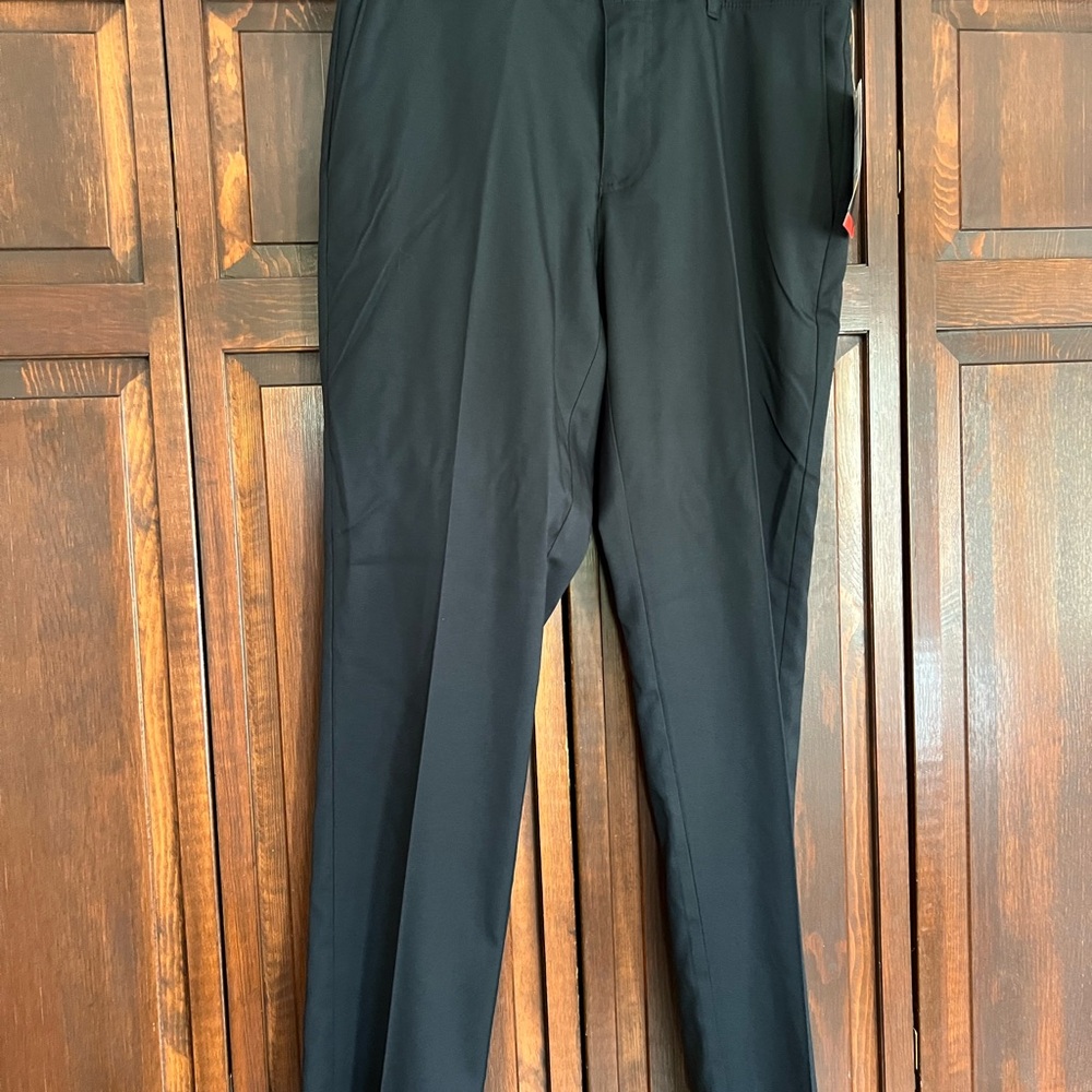PGA TOUR Men's Golf Pants Gray Course Comfort 4-Way Stretch Black Heather 32x32